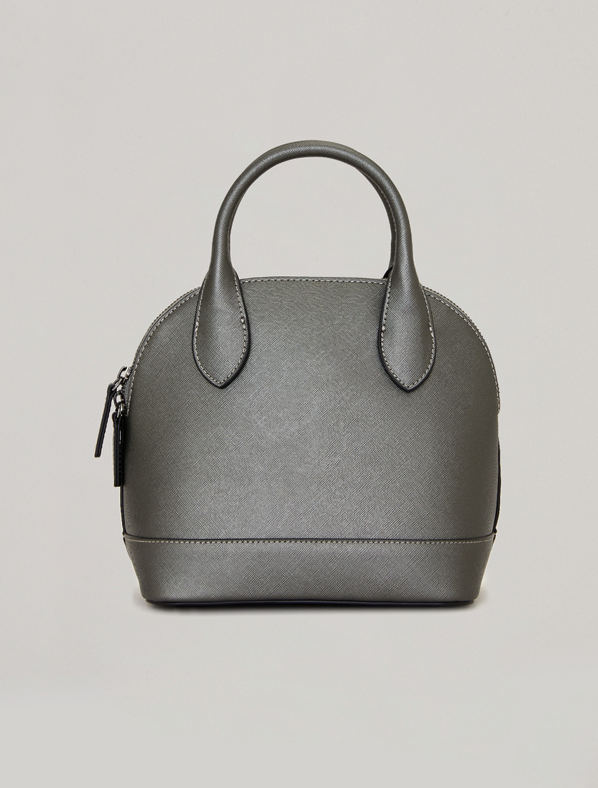 Sac cabas effet enduit - Gris foncé - Marina Rinaldi