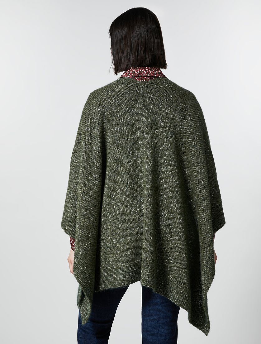 Cape aus Mohair und Lurex - Armee Grün - Marina Rinaldi - 3
