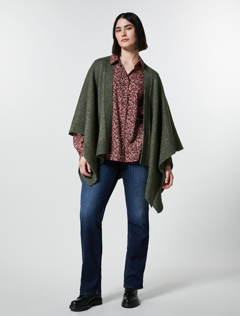 Cape aus Mohair und Lurex - Armee Grün - Marina Rinaldi - 4