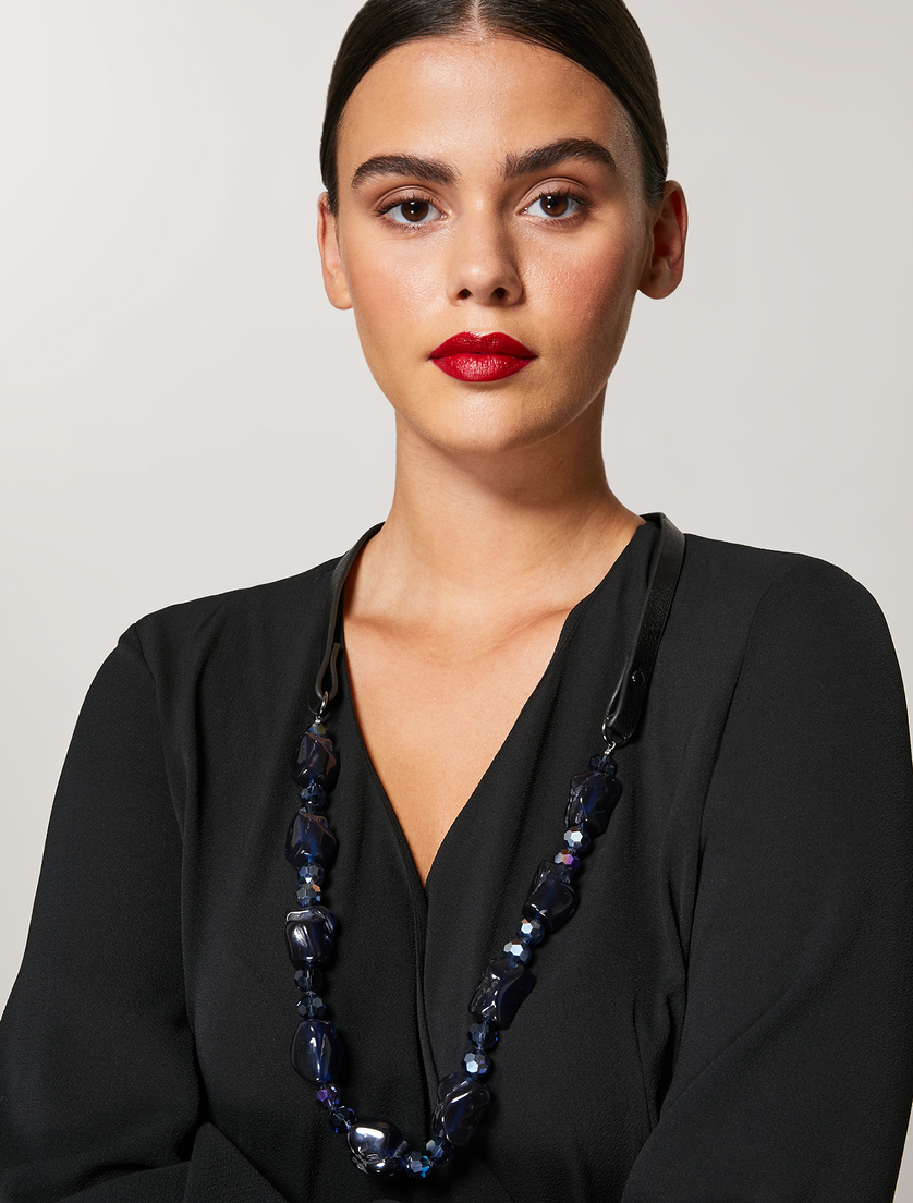 Stone necklace - Dark navy - Marina Rinaldi - 4