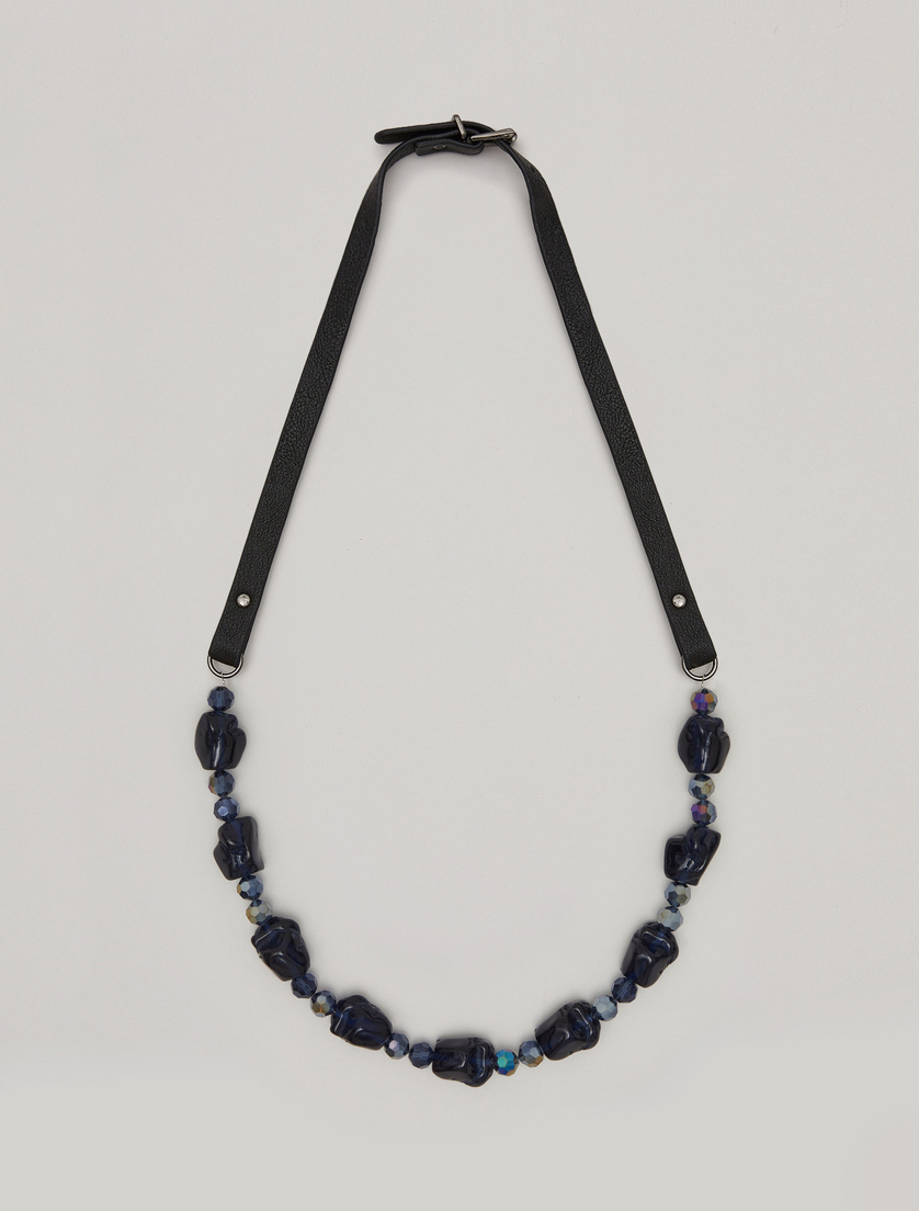 Stone necklace - Dark navy - Marina Rinaldi