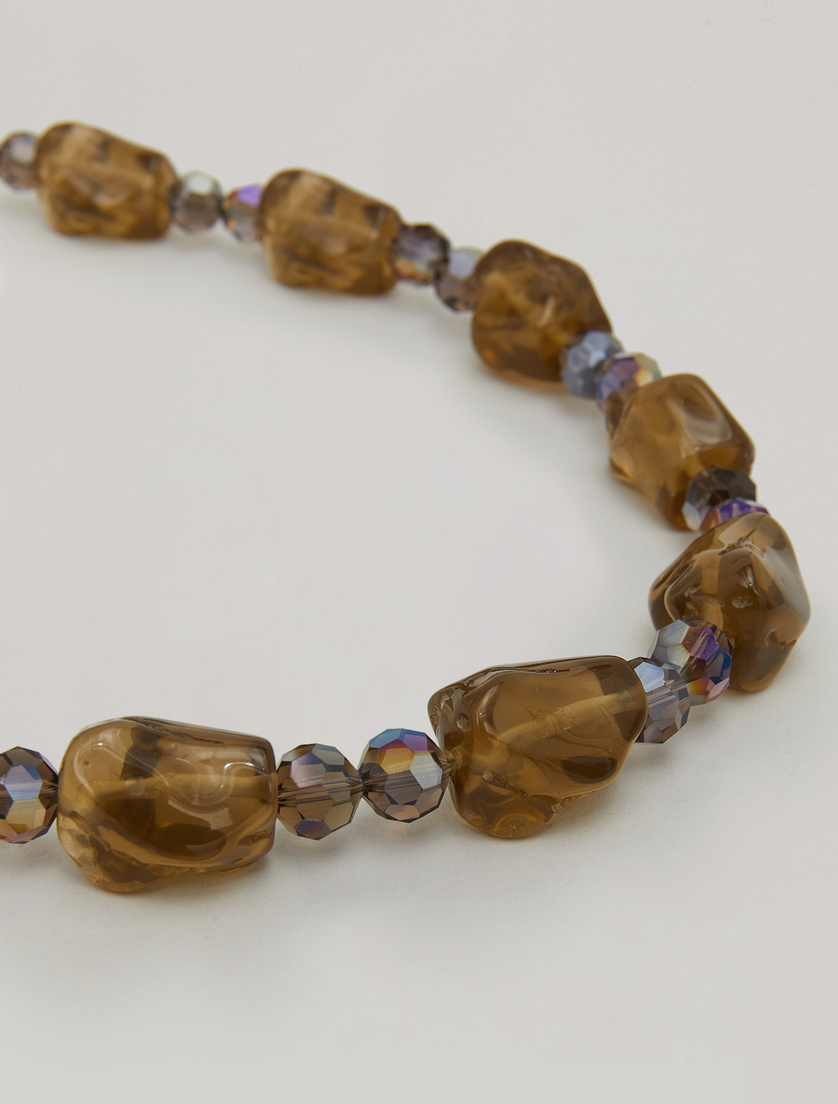 Stone necklace - Medium grey - Marina Rinaldi - 3