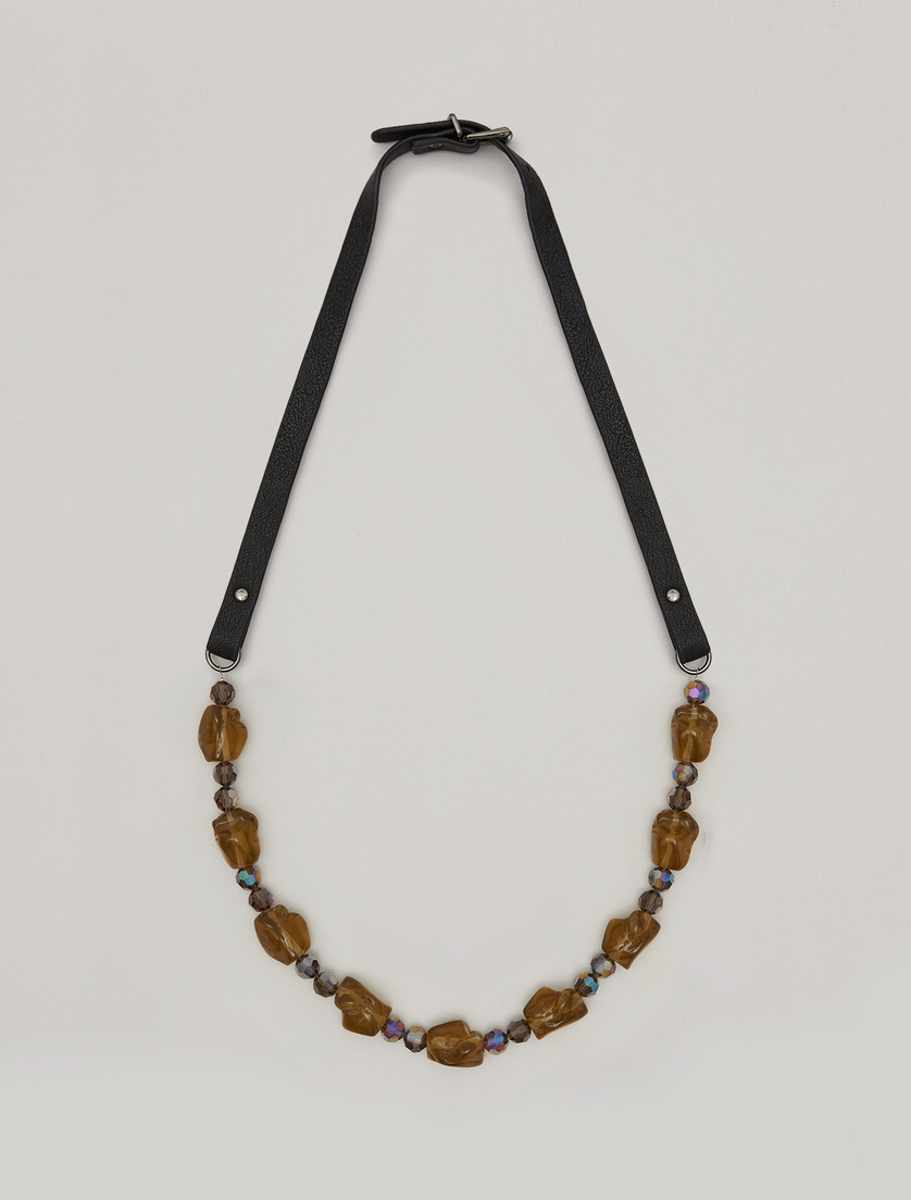 Stone necklace - Medium grey - Marina Rinaldi