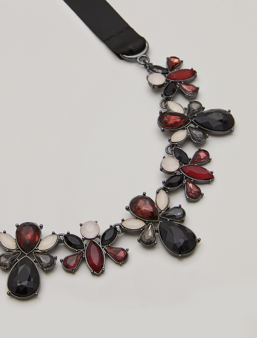 Rhinestone-adorned necklace - Pink - Marina Rinaldi - 2