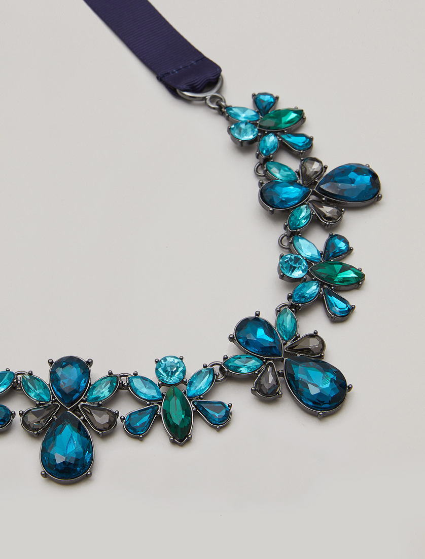 Halskette mit Strass - Dunkelblau - Marina Rinaldi - 2
