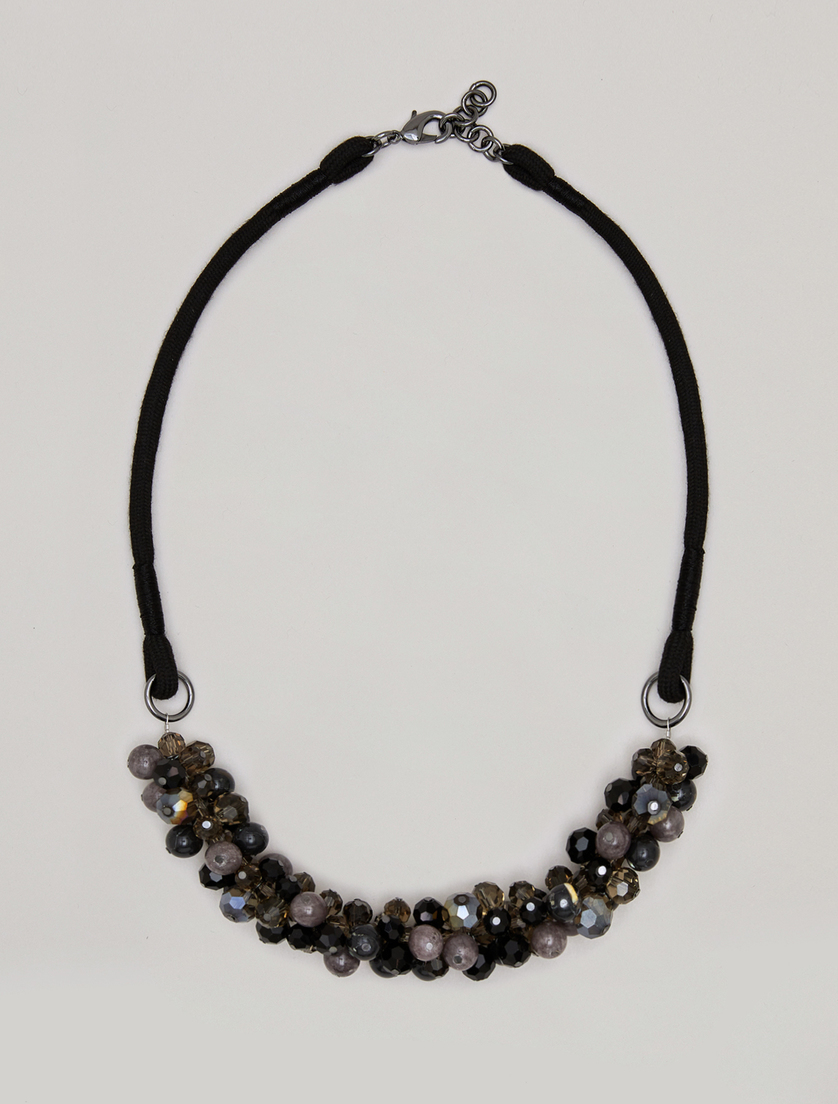 Crystal necklace - Black - Marina Rinaldi