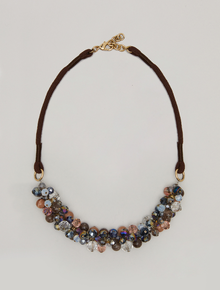 Crystal necklace - Dark navy - Marina Rinaldi