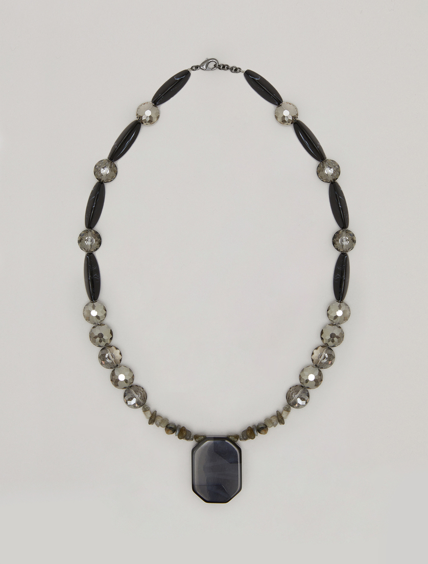 Collana con pietre e cristalli - Nero - Marina Rinaldi