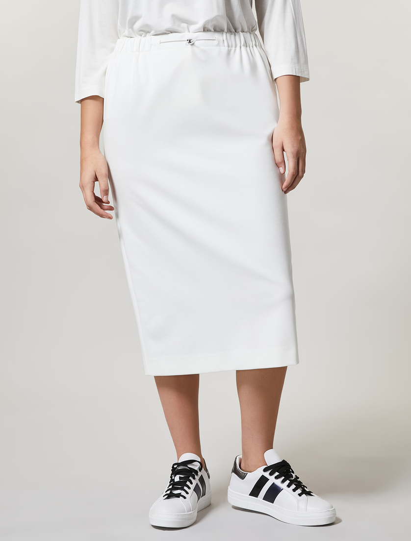 Jersey skirt - White - Marina Rinaldi - 2