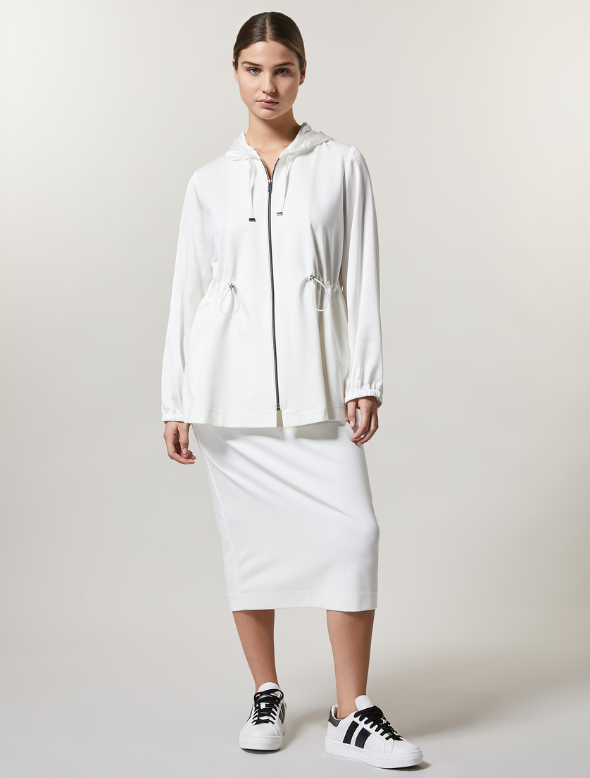 Jersey skirt - White - Marina Rinaldi