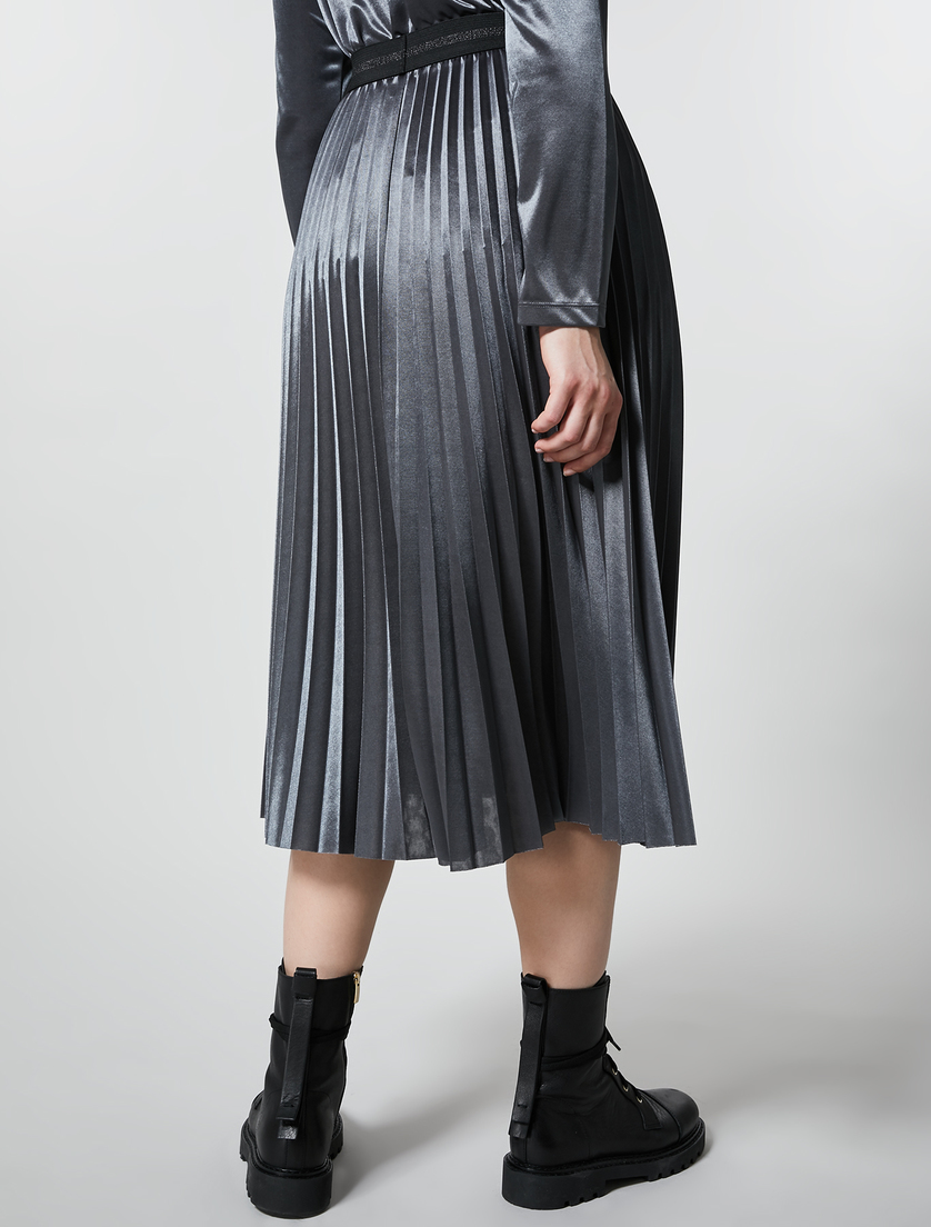 Jupe en jersey plissé - Gris foncé - Marina Rinaldi - 4