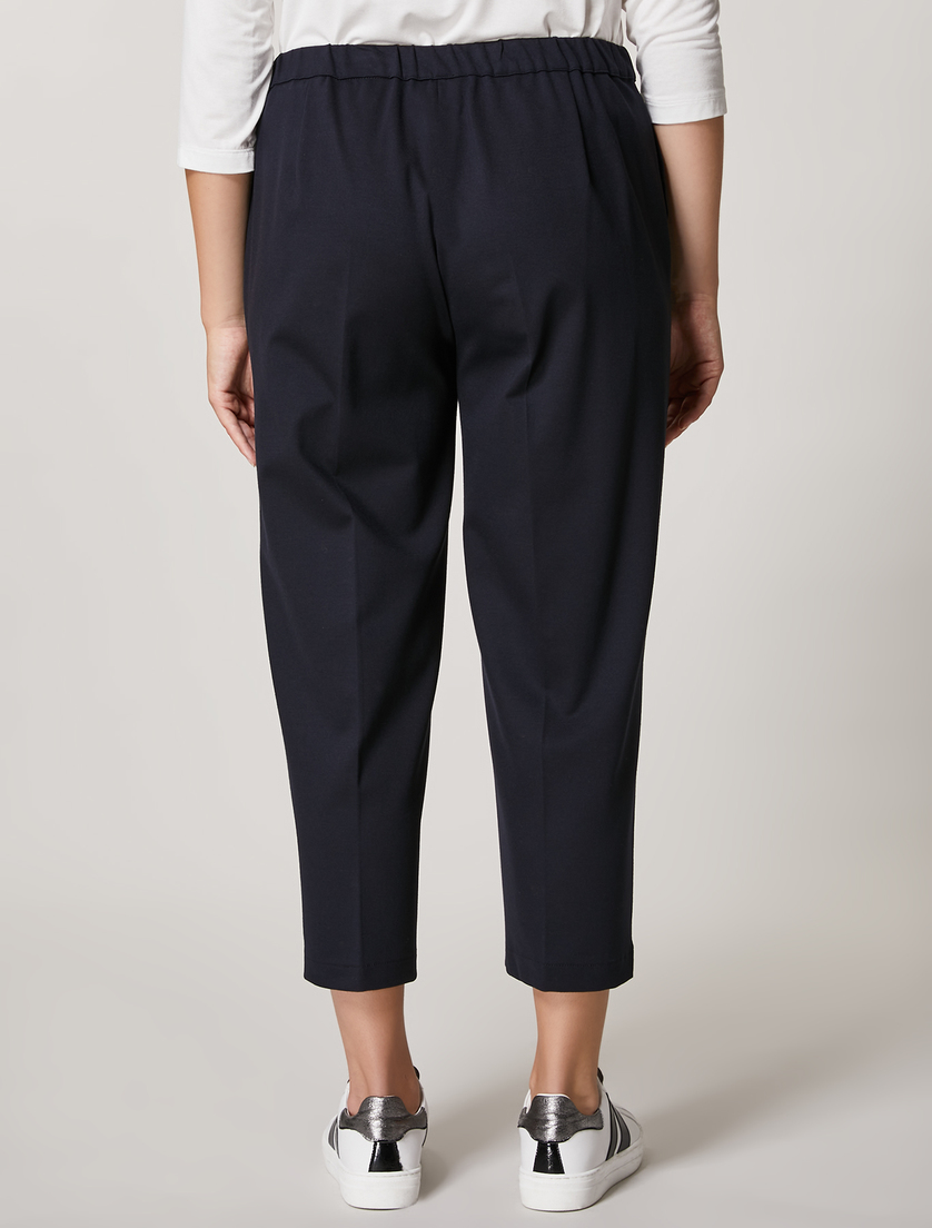 Jersey trousers - Dark navy - Marina Rinaldi - 4