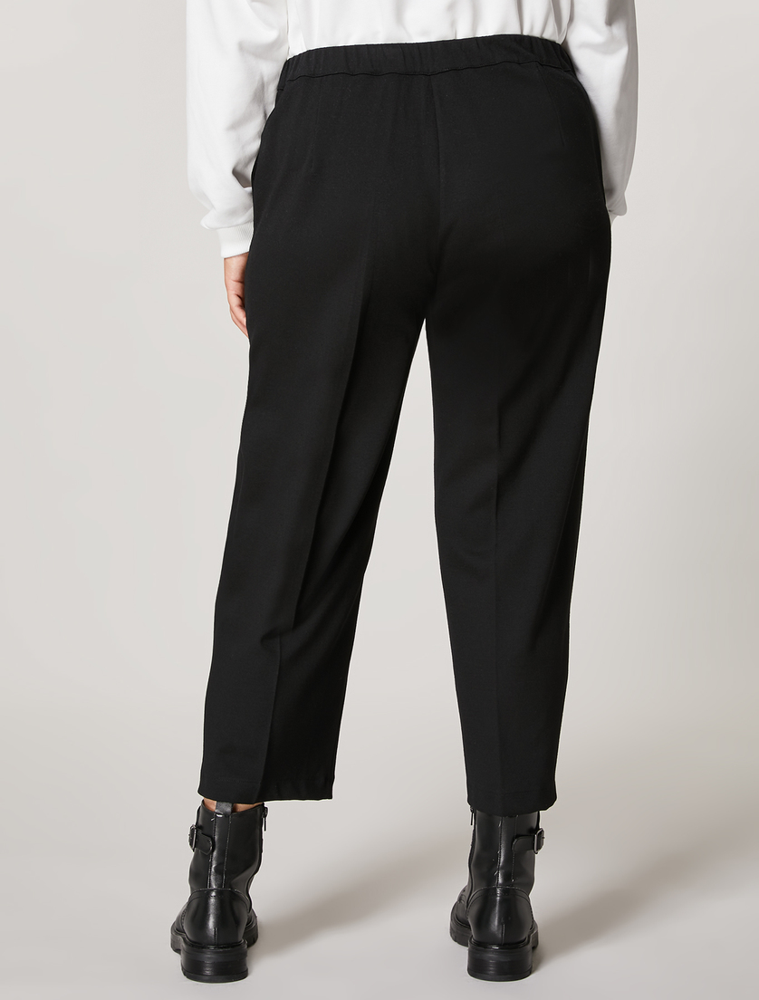 Jersey trousers - Black - Marina Rinaldi - 4