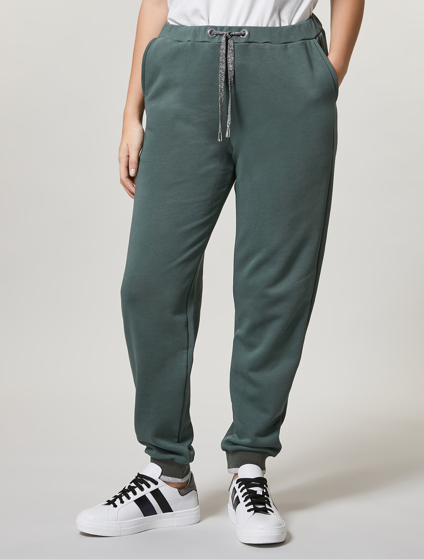 Hose aus Baumwollgemisch - Dunkelgrün - Marina Rinaldi - 2