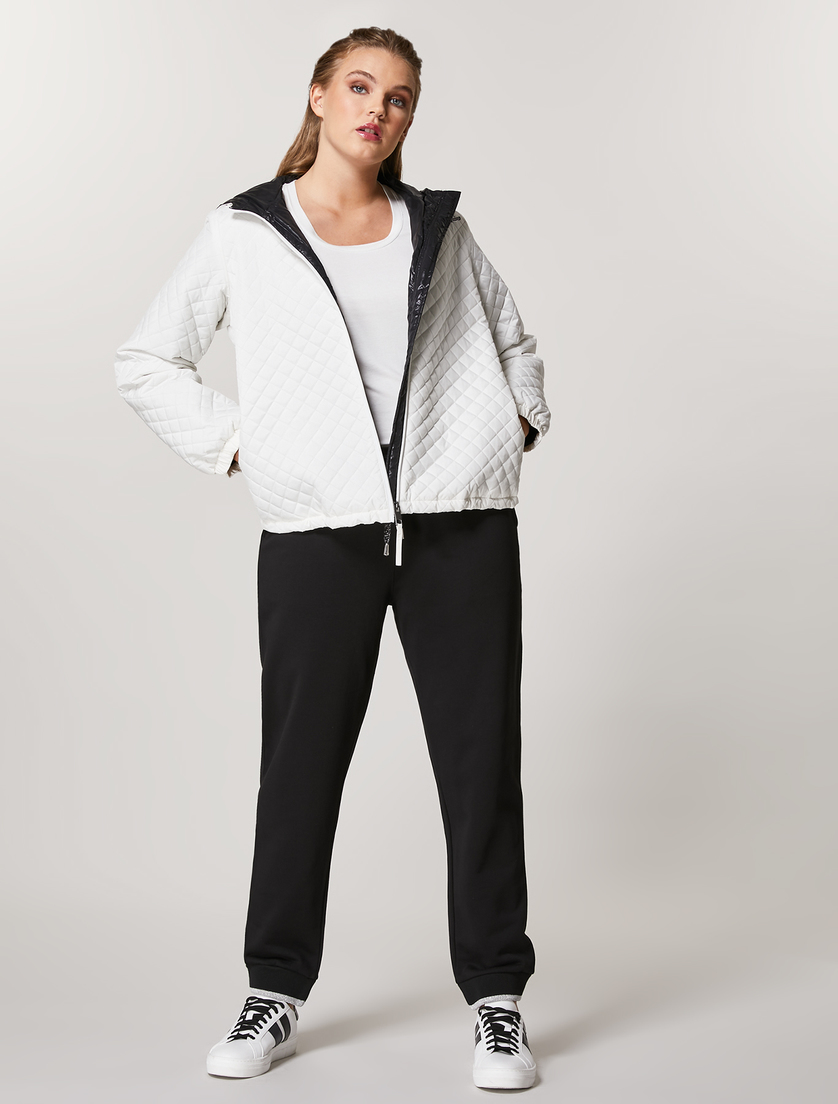 Cotton-blend trousers - Black - Marina Rinaldi - 5