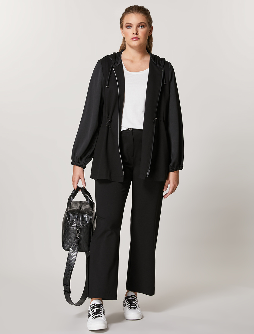 Jersey parka - Black - Marina Rinaldi - 4