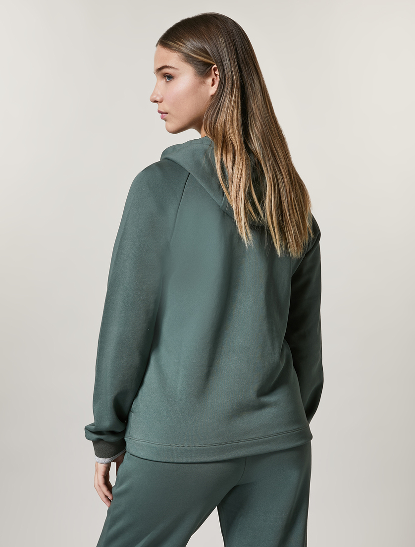 Cotton-blend sweatshirt - Dark green - Marina Rinaldi - 3