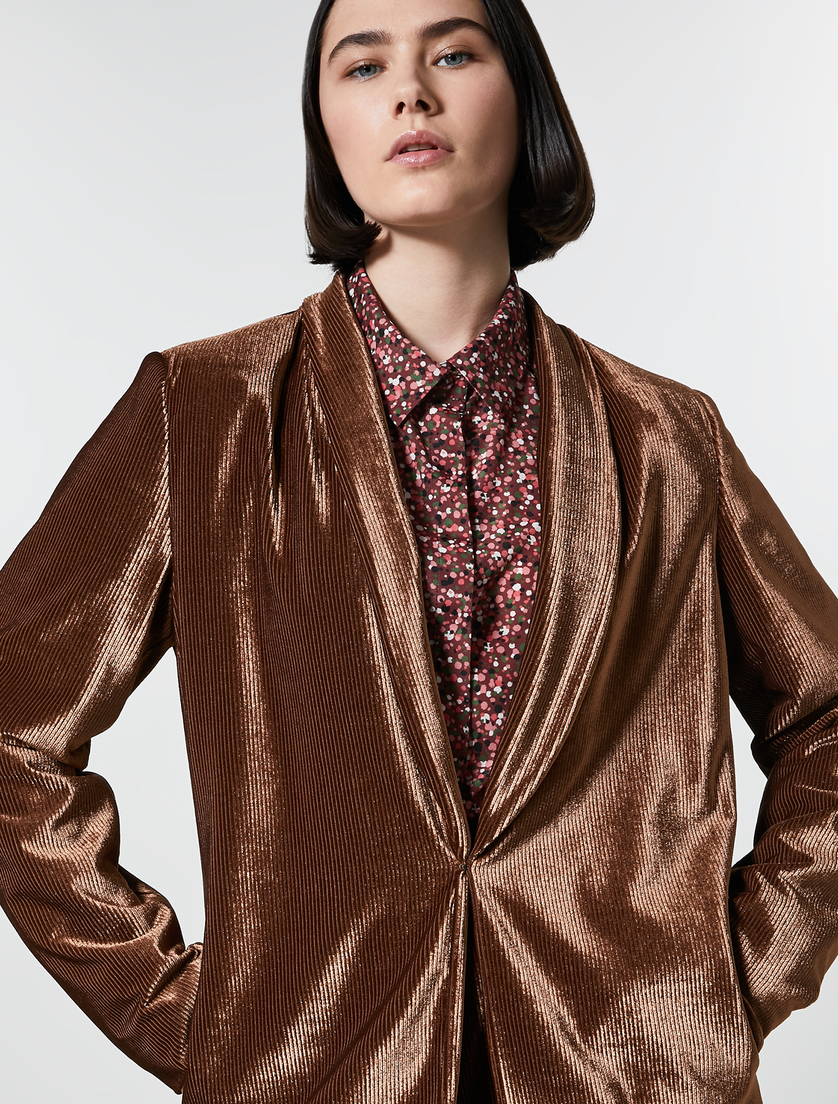 Jacke aus Samt-Jersey - Braun - Marina Rinaldi - 2