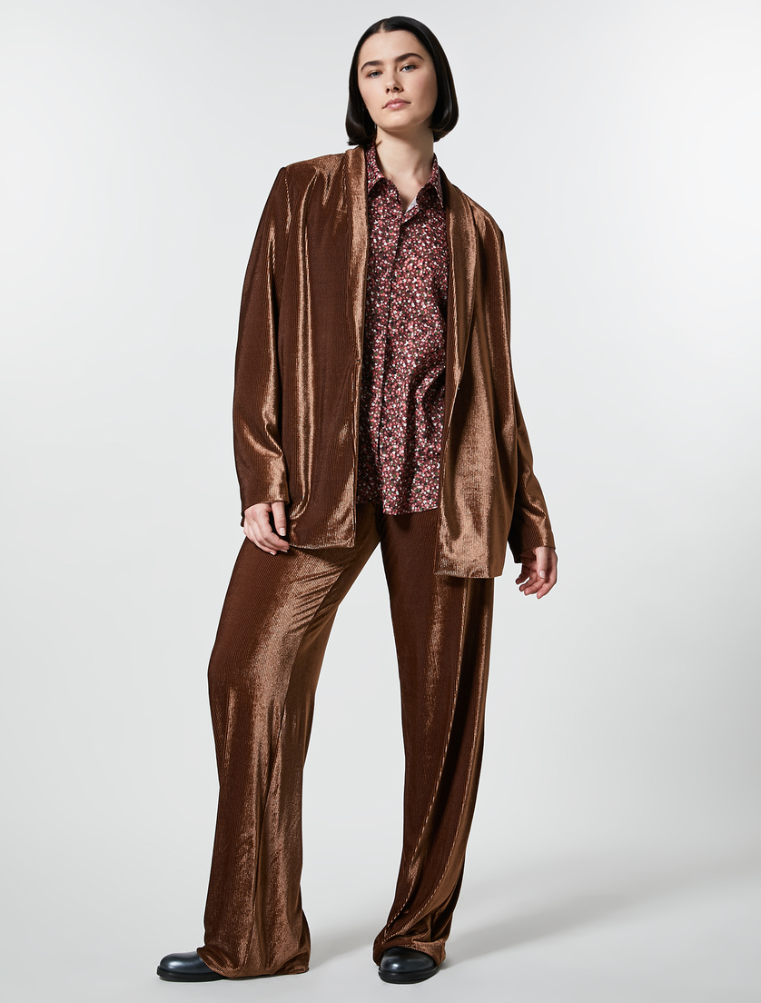 Jacke aus Samt-Jersey - Braun - Marina Rinaldi - 4