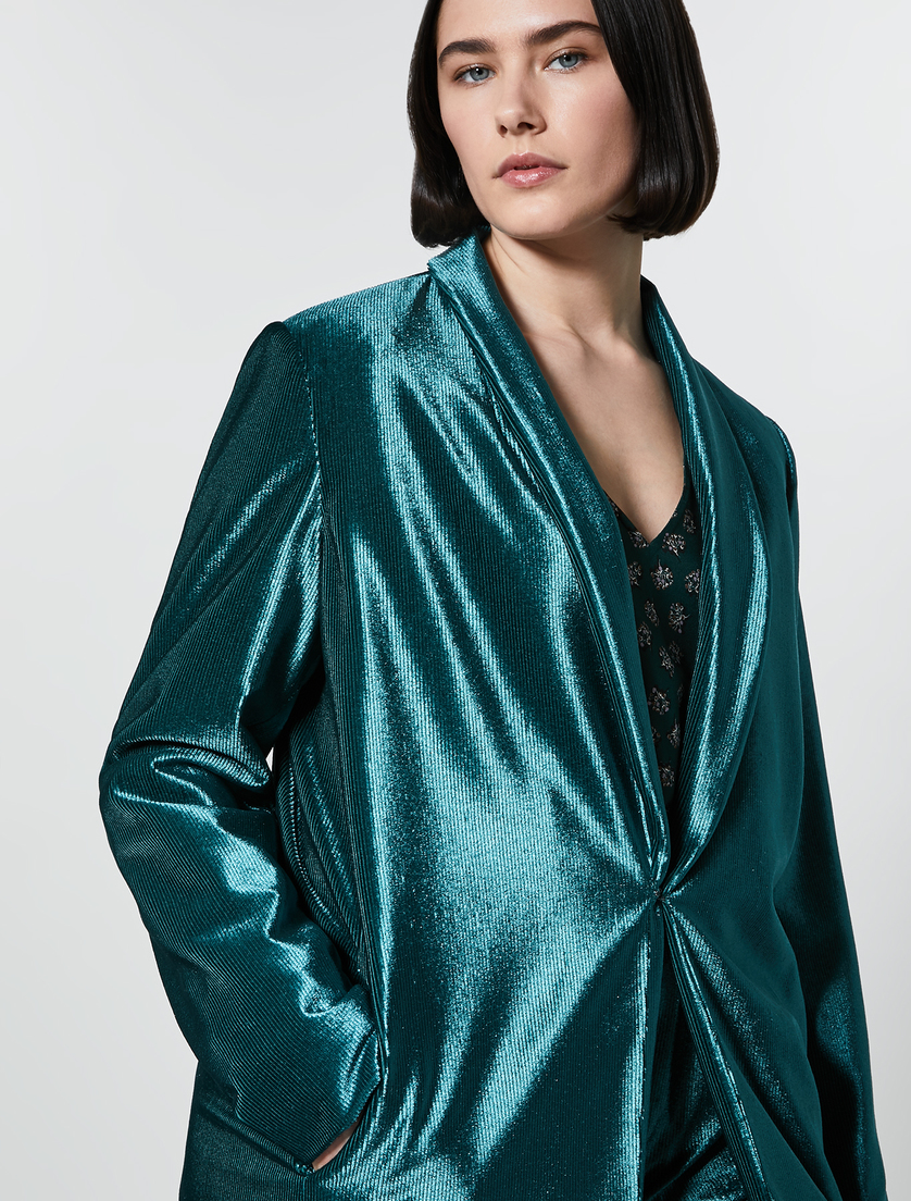 Jacke aus Samt-Jersey - Dunkelgrün - Marina Rinaldi - 2