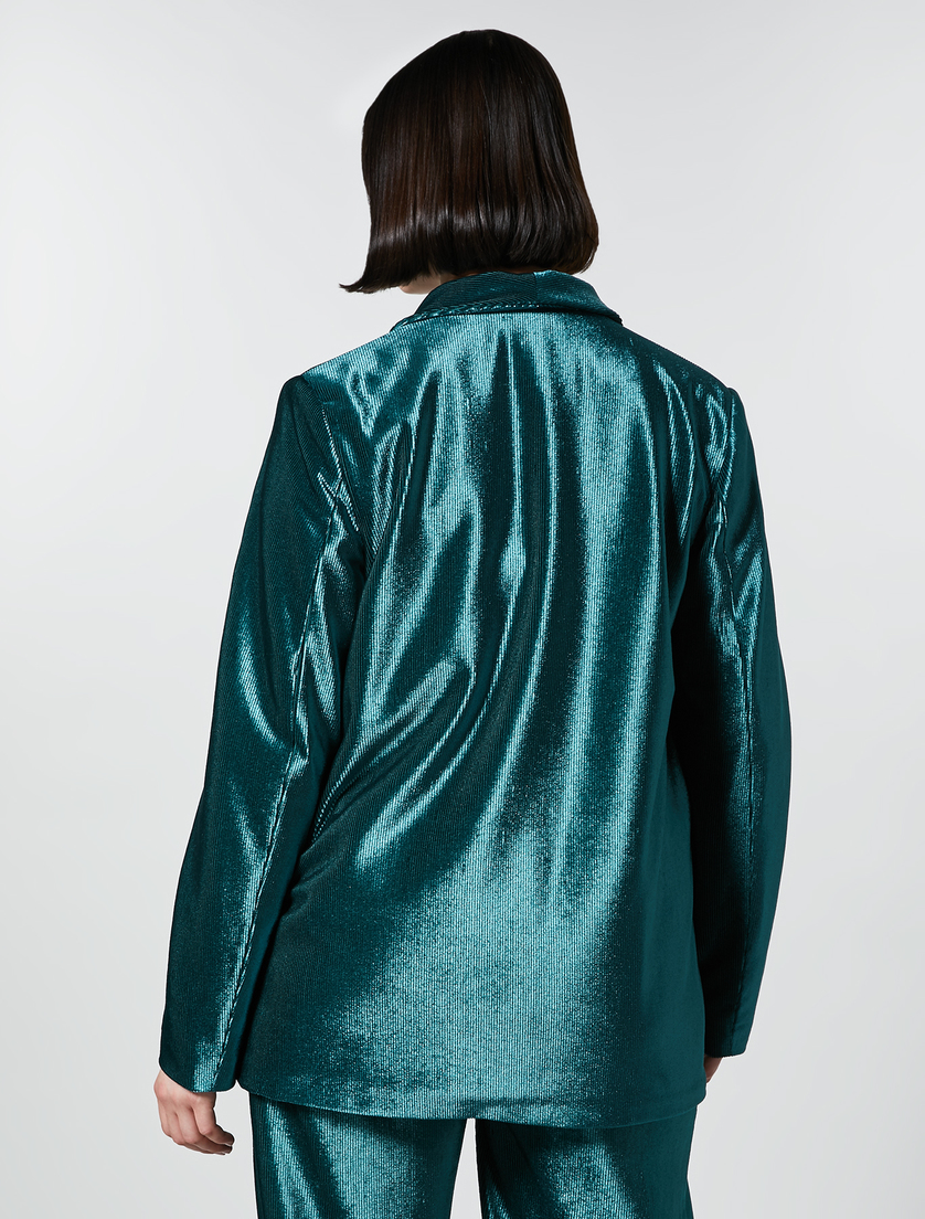 Jacke aus Samt-Jersey - Dunkelgrün - Marina Rinaldi - 3
