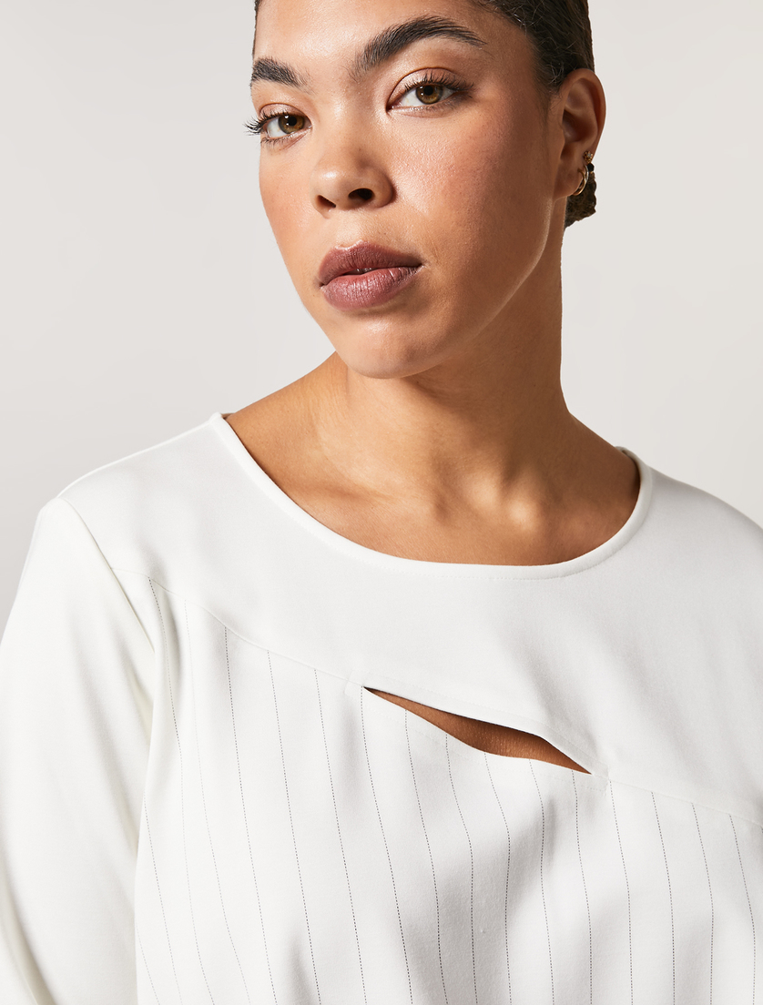 Jersey sweatshirt - White - Marina Rinaldi - 2