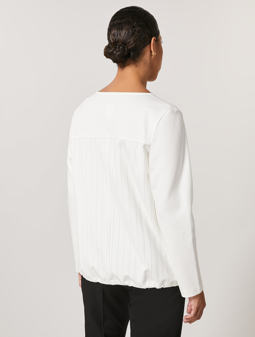 Jersey sweatshirt - White - Marina Rinaldi - 3