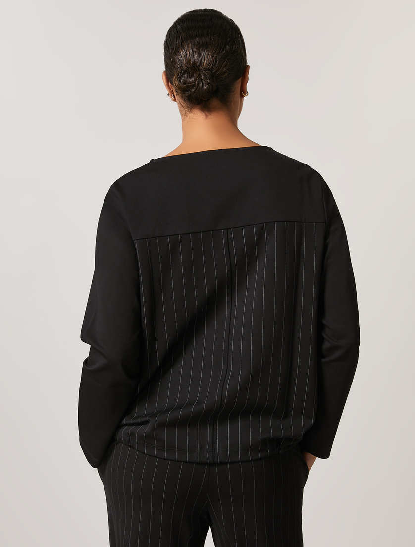 Jersey sweatshirt - Black - Marina Rinaldi - 3
