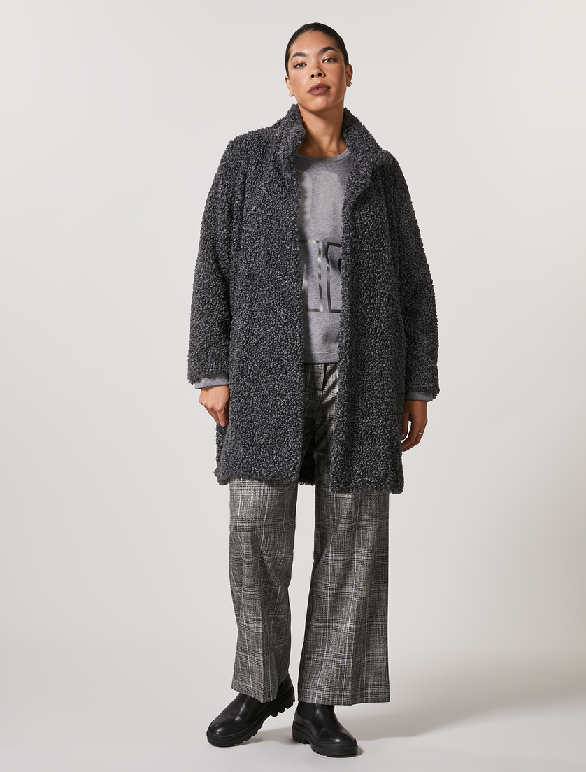 Cotton-blend sweatshirt - Dark grey - Marina Rinaldi - 4