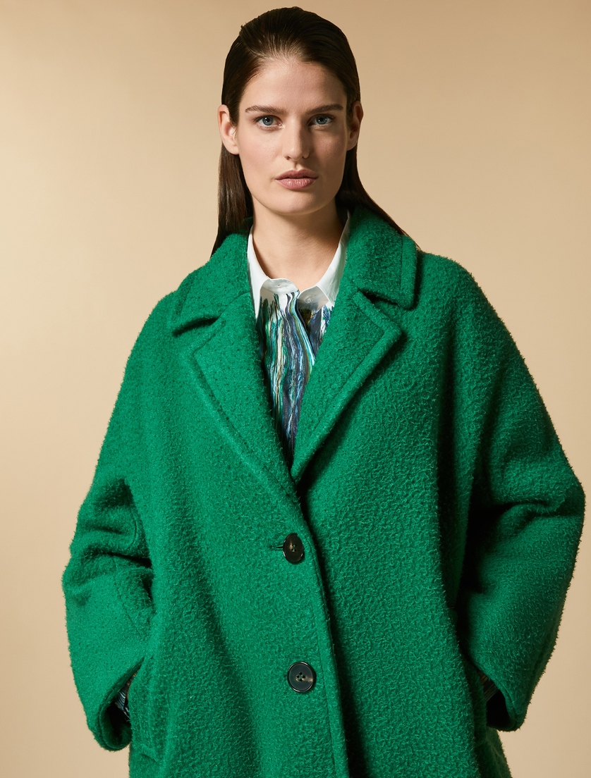 Manteau en laine et mohair - Vert foncé - Marina Rinaldi - 2