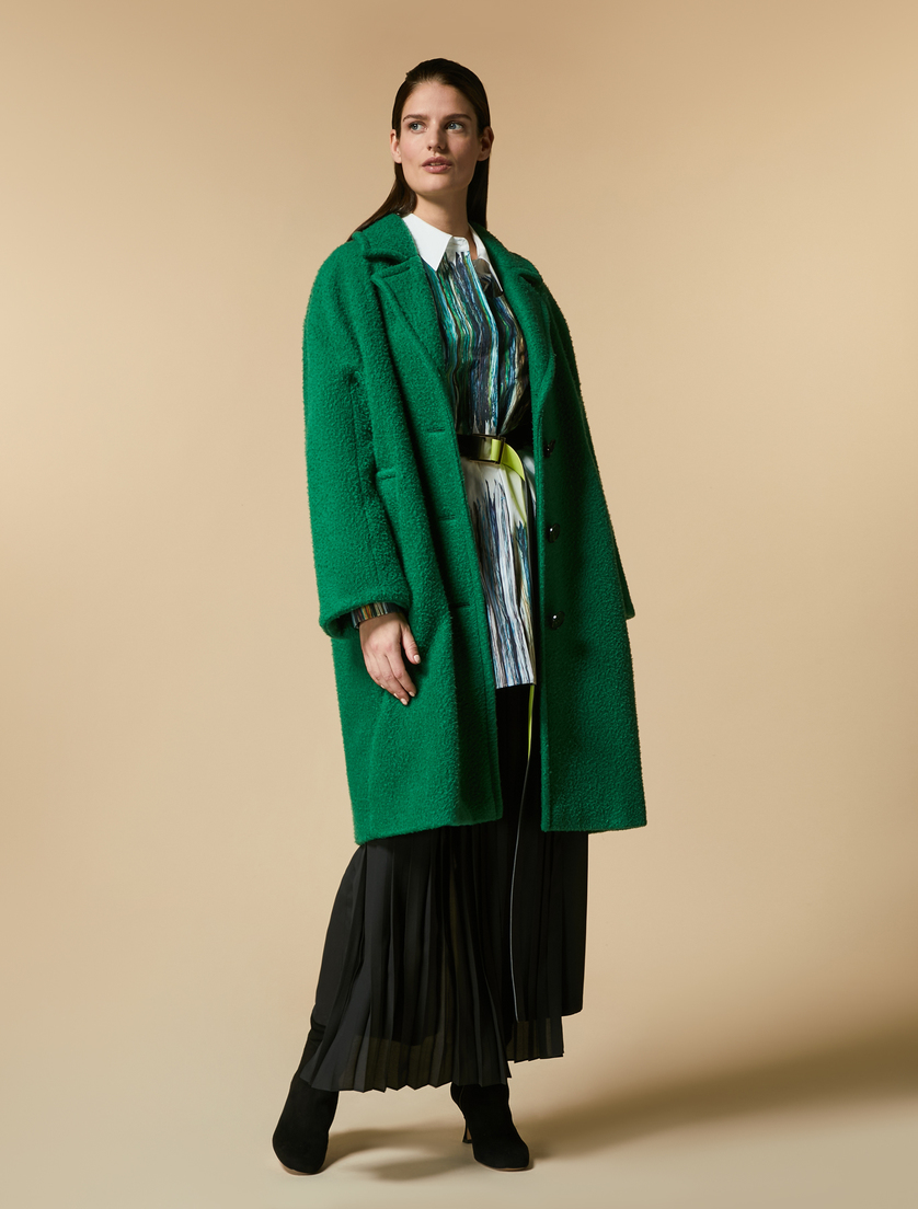 Manteau en laine et mohair - Vert foncé - Marina Rinaldi - 4