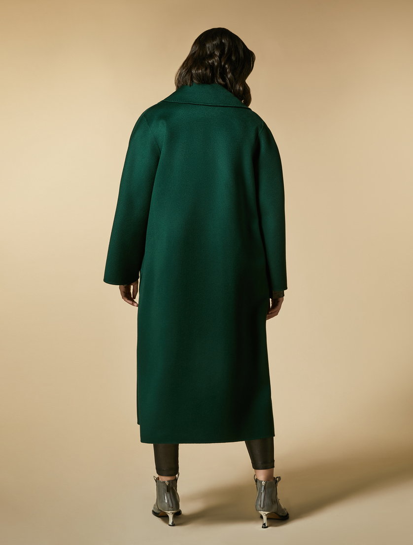 Manteau double de laine - Vert foncé - Marina Rinaldi - 3