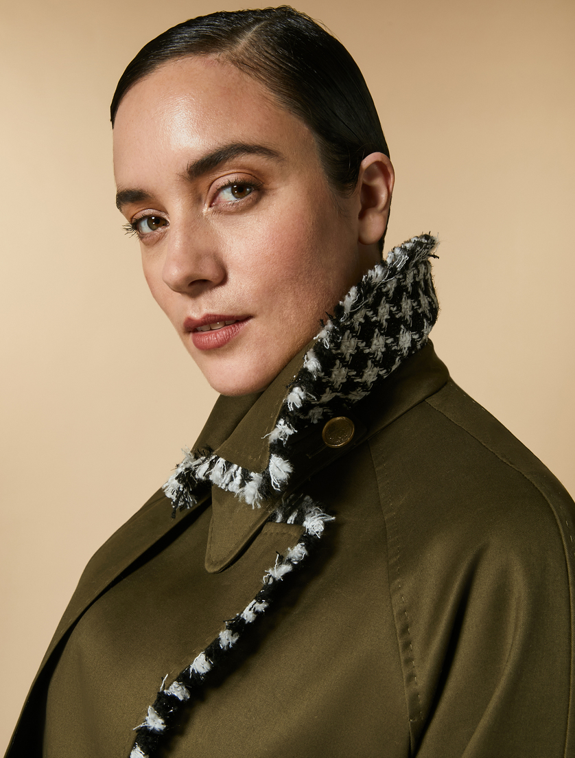 Trenchcoat aus reiner Baumwolle - Armee Grün - Marina Rinaldi - 2