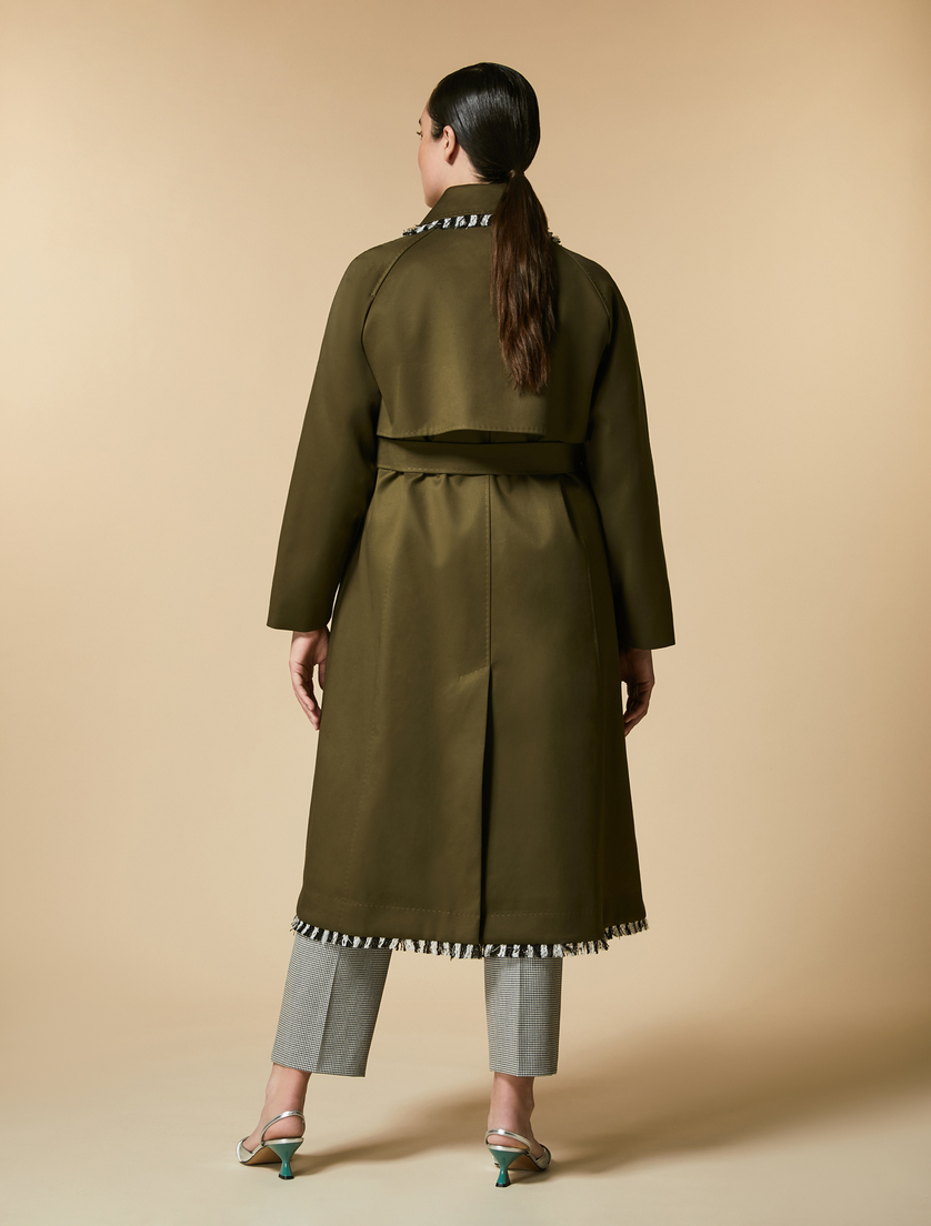 Trenchcoat aus reiner Baumwolle - Armee Grün - Marina Rinaldi - 3