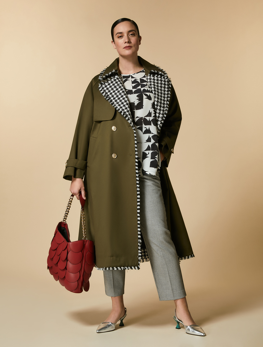 Trenchcoat aus reiner Baumwolle - Armee Grün - Marina Rinaldi - 4