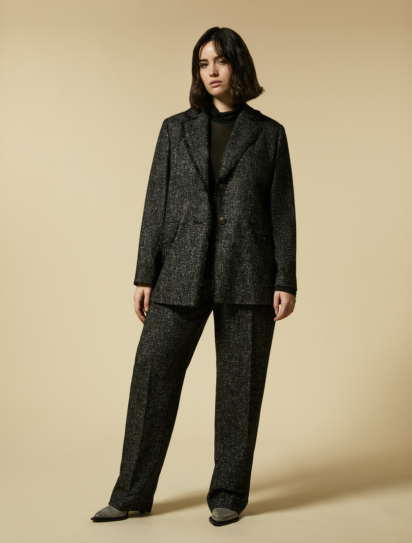 Blazer aus Malfilé-Stoff - Schwarz - Marina Rinaldi - 4