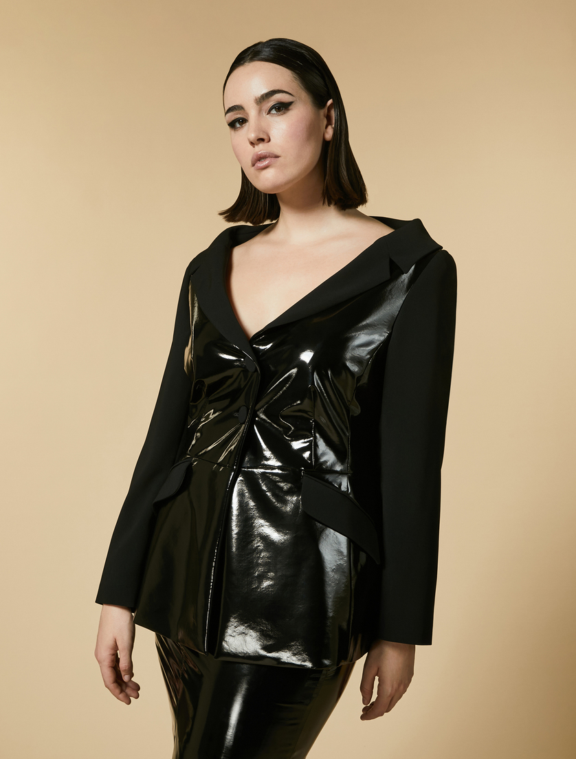 Vinyl jacket - Black - Marina Rinaldi