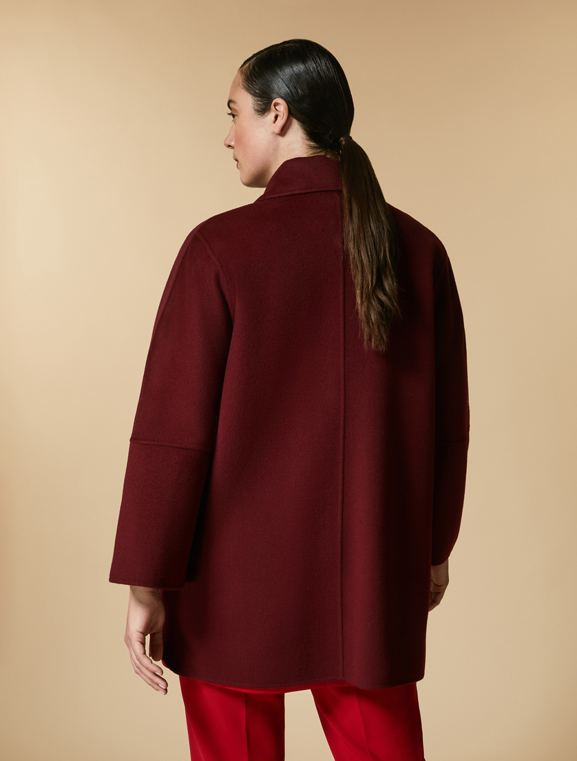 Double-faced wool-blend jacket - Bordeaux - Marina Rinaldi - 3