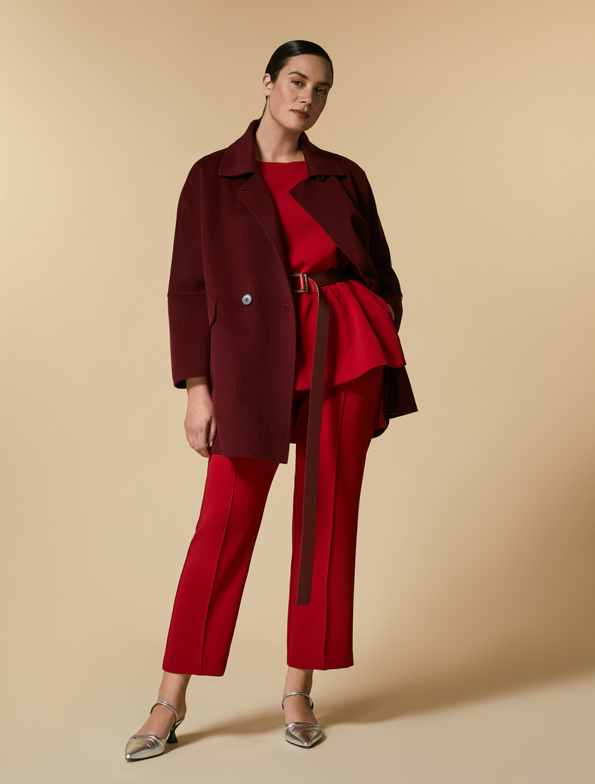 Double-faced wool-blend jacket - Bordeaux - Marina Rinaldi - 4