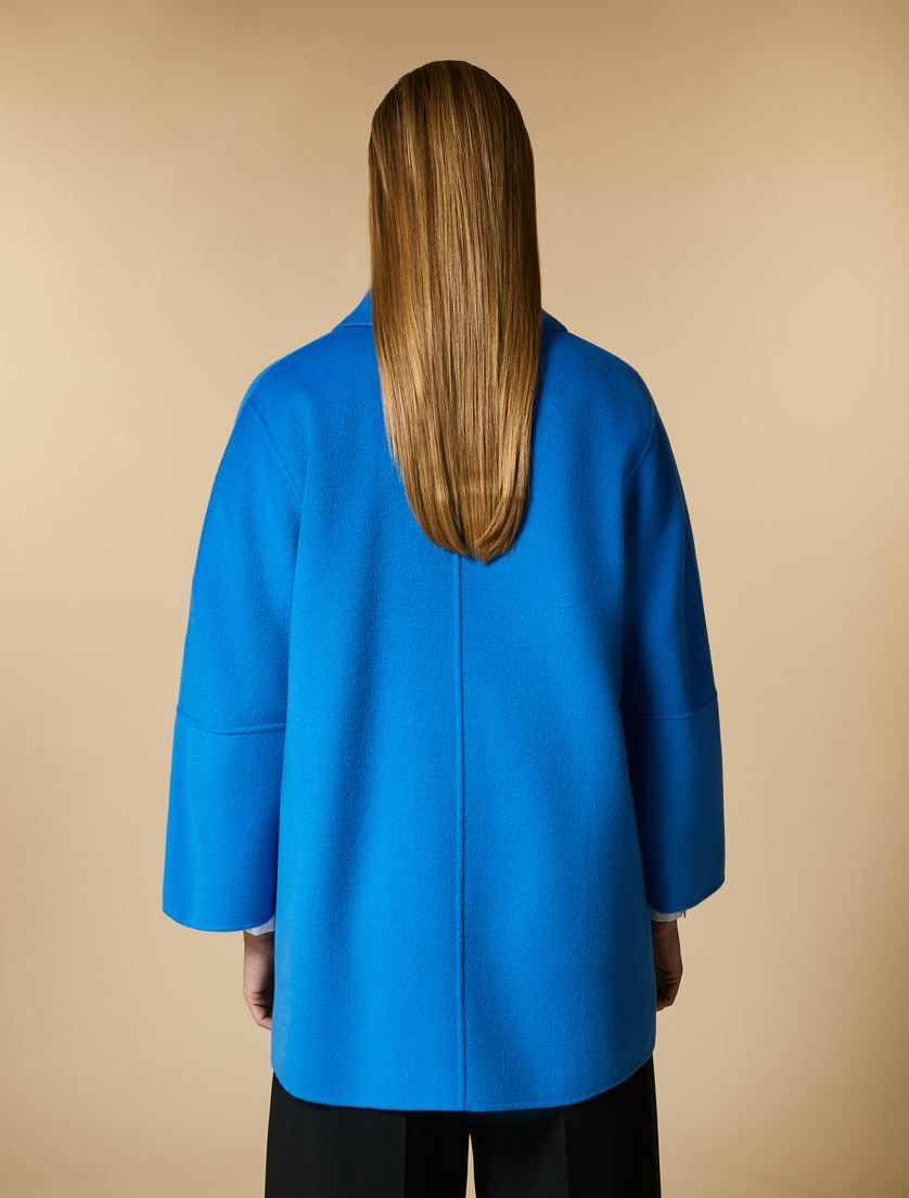 Double-faced wool-blend jacket - China blue - Marina Rinaldi - 4