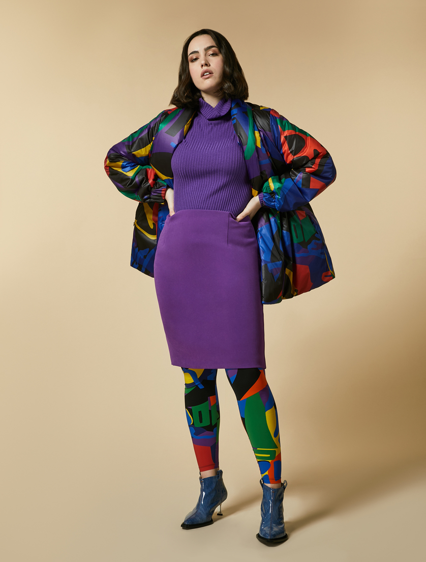 Bleistiftrock aus Crêpe - Violette - Marina Rinaldi - 5