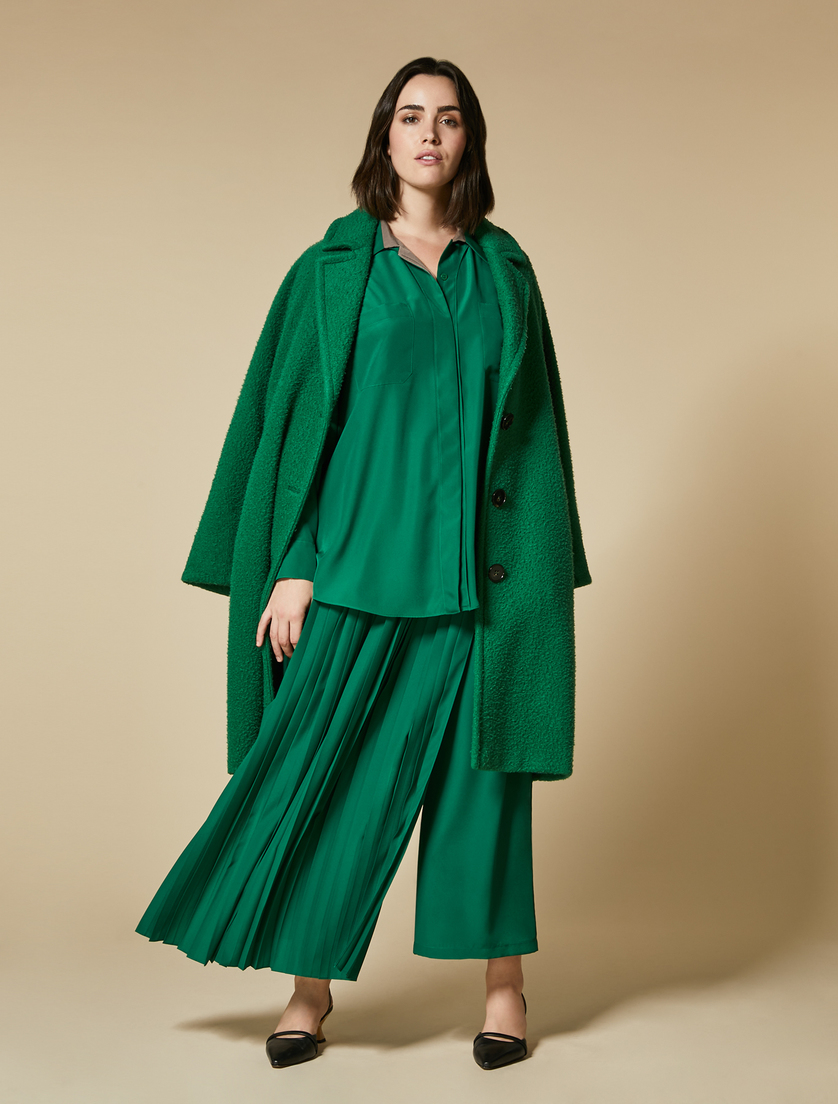 Hemdbluse aus Crêpe de Chine - Dunkelgrün - Marina Rinaldi - 4