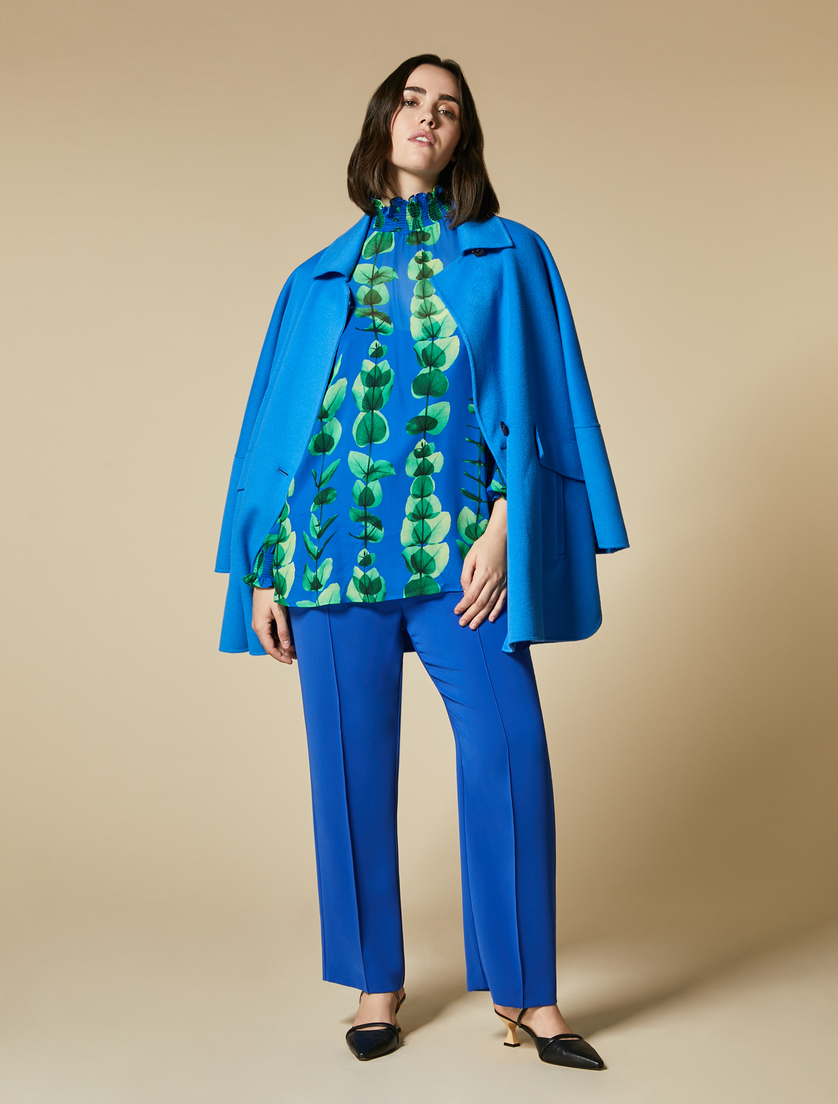 Printed georgette shirt - Dark green - Marina Rinaldi - 4