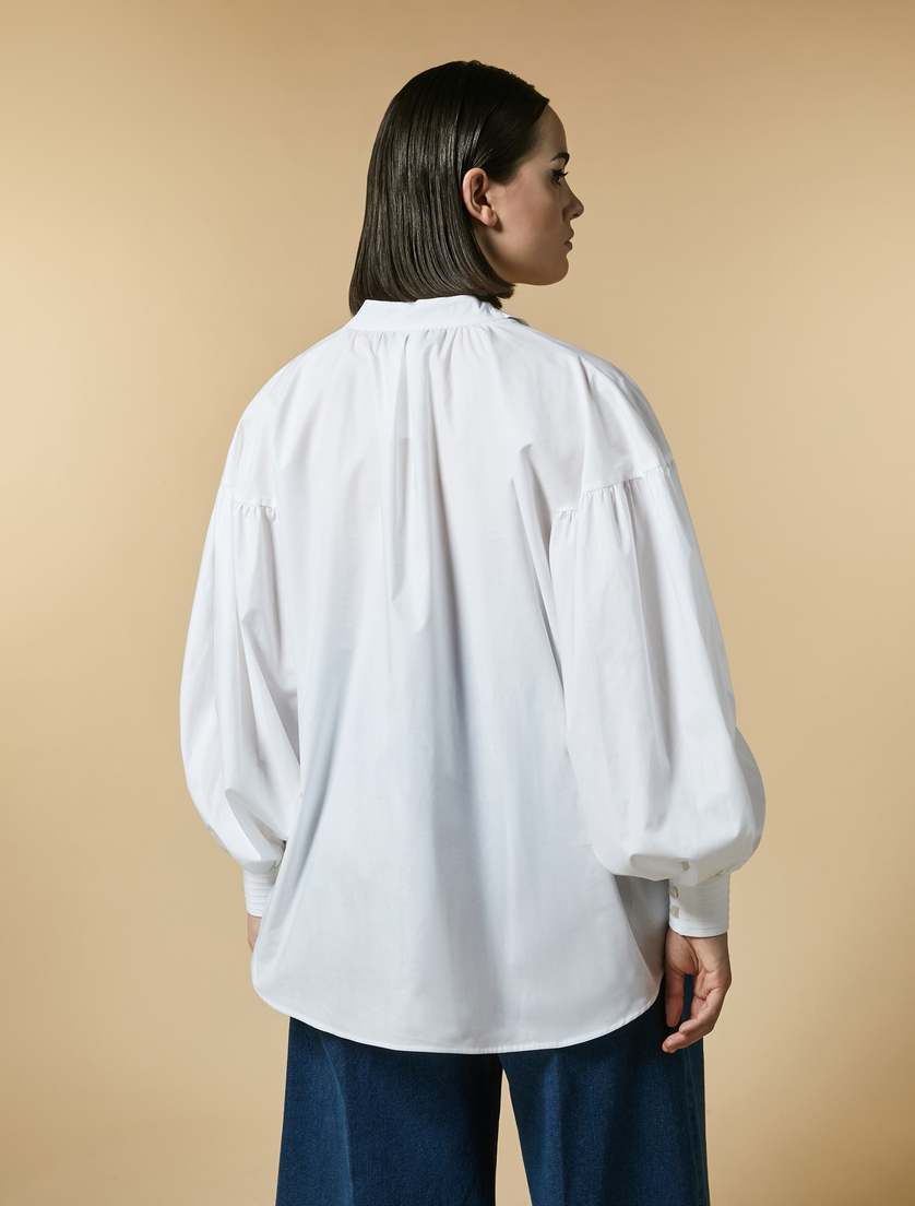 Bluse aus Popeline - Weiß - Marina Rinaldi - 3
