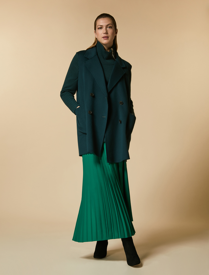 Crepe de chine trousers - Dark green - Marina Rinaldi - 5