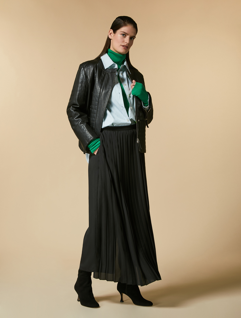 Crepe de chine trousers - Black - Marina Rinaldi - 5