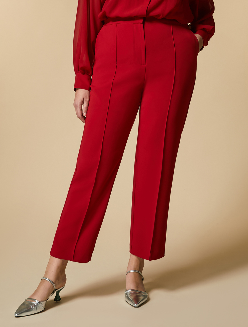 Hose aus Triazetat - Rot - Marina Rinaldi - 2