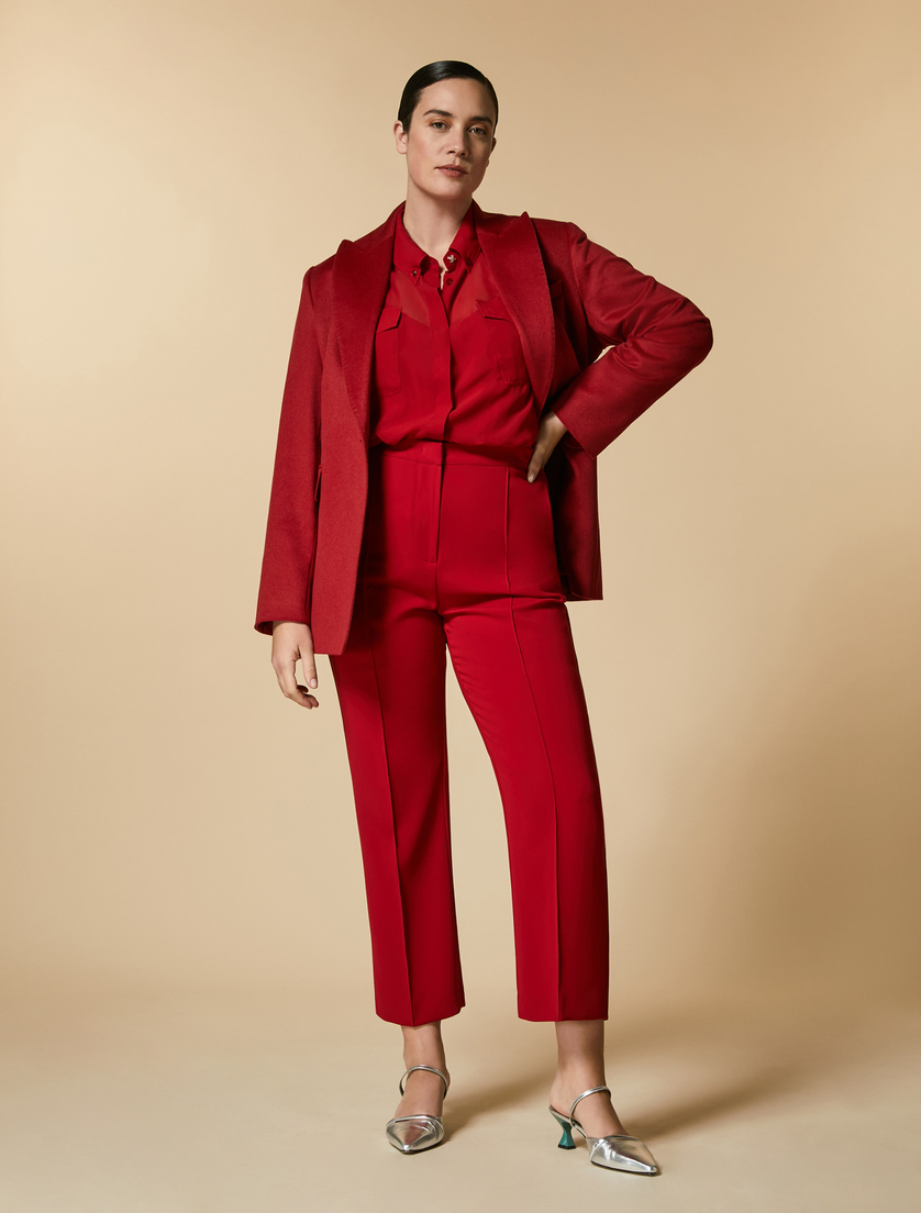 Hose aus Triazetat - Rot - Marina Rinaldi - 5