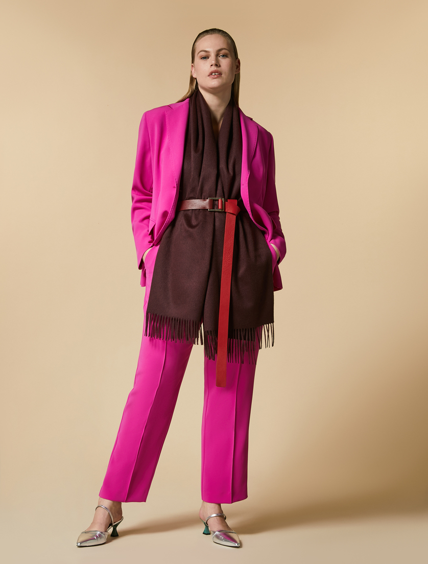 Triacetate trousers - Fuchsia - Marina Rinaldi - 5