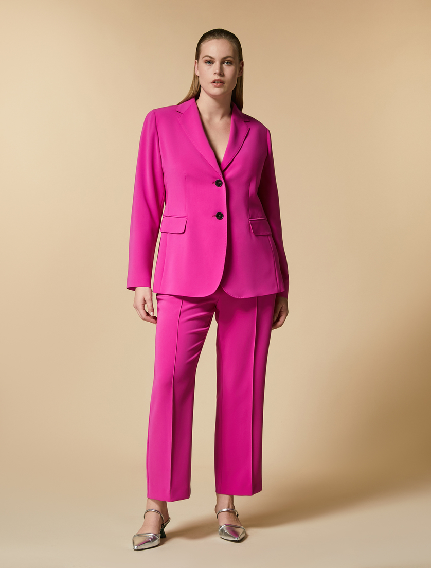 Triacetate trousers - Fuchsia - Marina Rinaldi